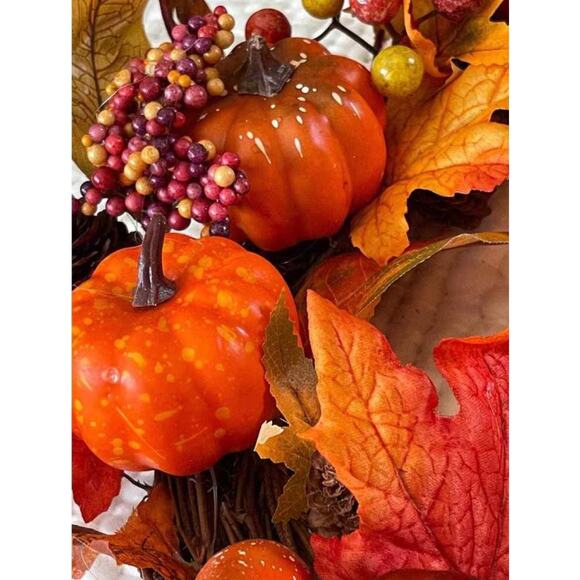 Beautiful Fall Thanksgiving Halloween Door Wreath 16” - Picture 6 of 8